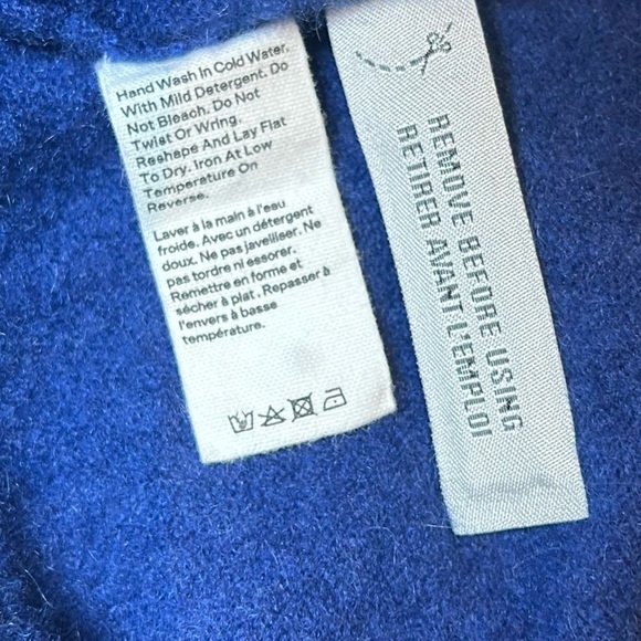 Women's Blue Button-Up Sweater - Picture 5 of 6